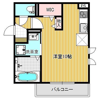 プログレス永楽(ワンルーム/2階)の間取り写真