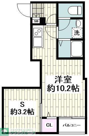 AIX 大森東(1LDK/1階)の間取り写真