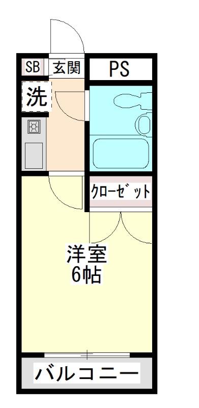 ジョイフル志村坂上(1K/2階)の間取り写真
