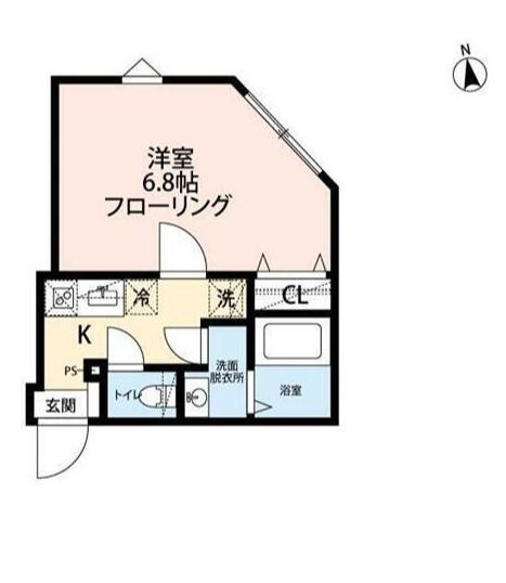 グランクオール成増(1K/1階)の間取り写真
