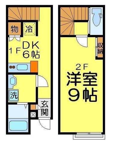 レオネクストウェルハイム南大塚(1DK/1階)の間取り写真