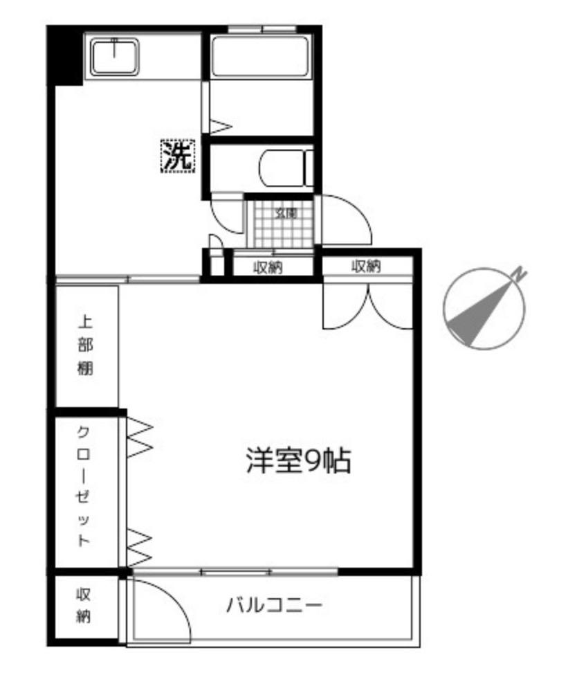 新子安コーポラス(1K/4階)の間取り写真