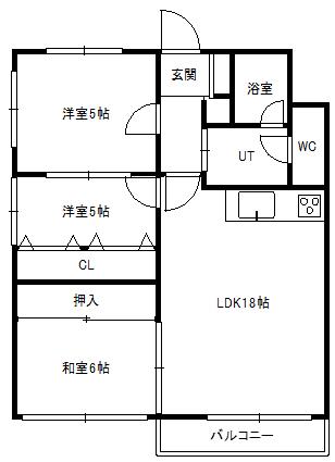 ニュー神田マンション(3LDK/7階)の間取り写真