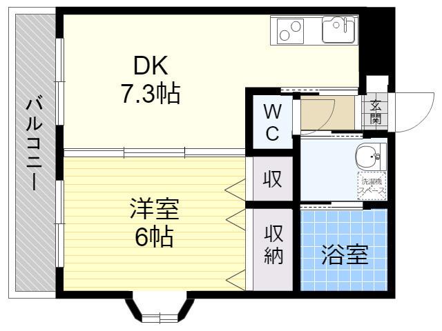 アークガーデン(1DK/8階)の間取り写真
