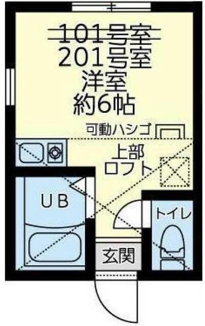 ユナイト四谷フォンターナ(ワンルーム/2階)の間取り写真