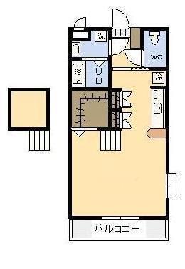 カリフォルニア APT(ワンルーム/9階)の間取り写真