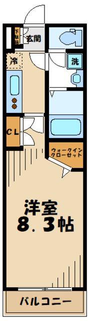 ラフィネノース(1K/1階)の間取り写真