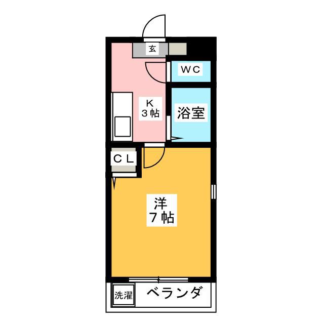 CREATION21(1K/3階)の間取り写真