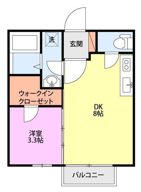 サンライズ(1LDK/2階)の間取り写真