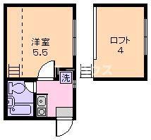 シャトレB(1K/1階)の間取り写真