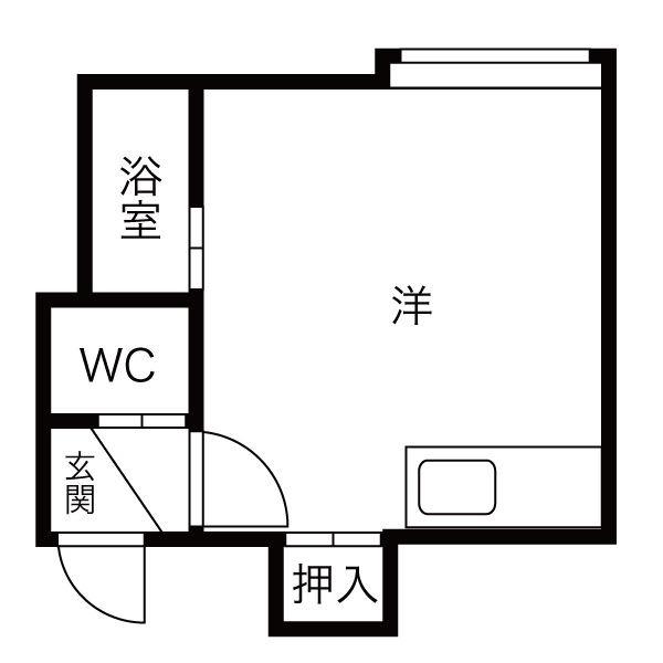 オーガスタ澄川(ワンルーム/2階)の間取り写真