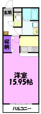 グッドホープ 1(ワンルーム/3階)の間取り写真