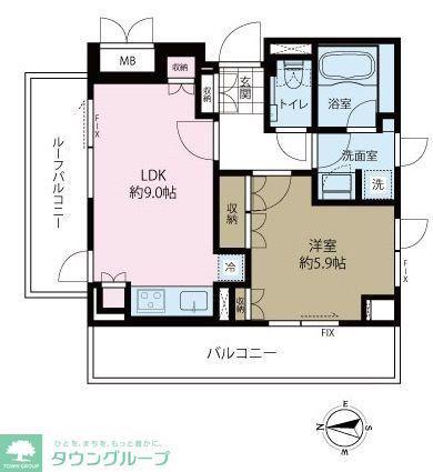 ステラコート洗足(1LDK/5階)の間取り写真