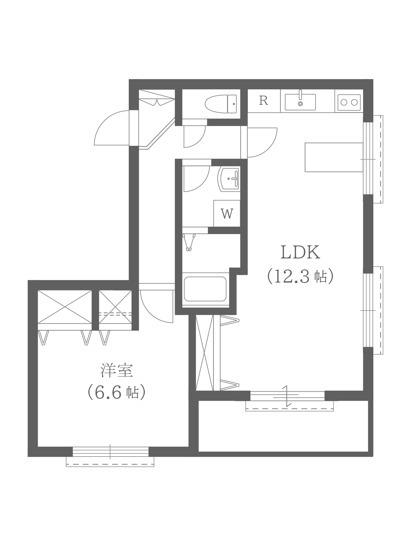 ベルメゾン学芸大学(1LDK/2階)の間取り写真