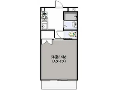 メゾン中島(1K/2階)の間取り写真