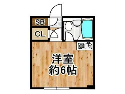 ABA西九条(ワンルーム/2階)の間取り写真