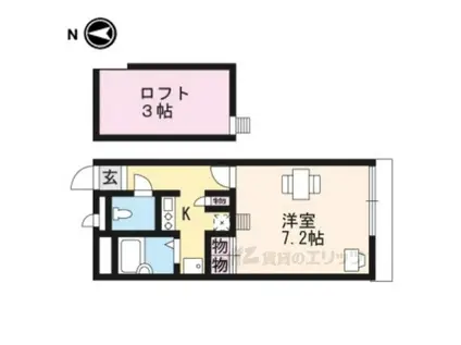 レオパレスアジェル岩倉南(1K/1階)の間取り写真