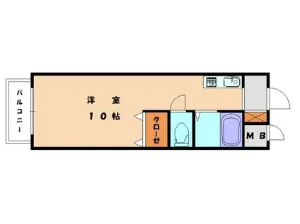 リバティハウス山本(ワンルーム/1階)の間取り写真