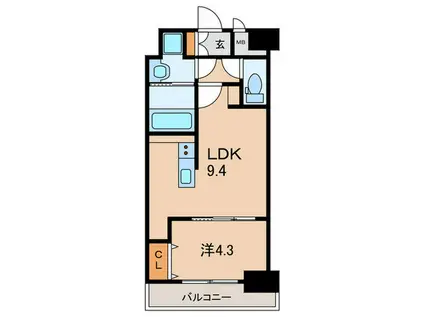 レジェンド紺屋町(1LDK/10階)の間取り写真