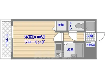 日野山第五ビル(ワンルーム/4階)の間取り写真