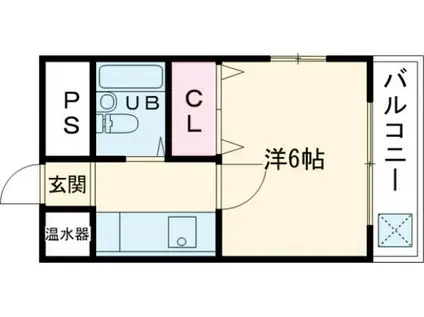 ロイヤル東加古川(1K/1階)の間取り写真