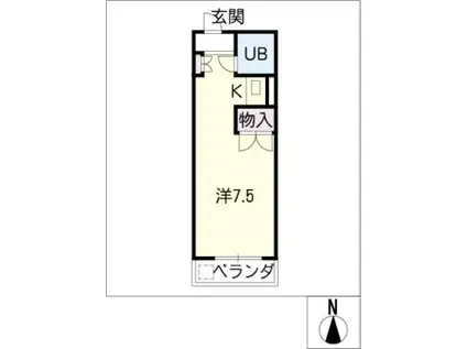 ミリアン稲沢駅前(ワンルーム/4階)の間取り写真