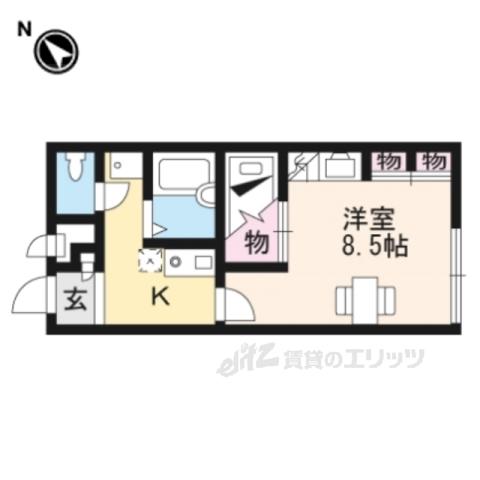 レオパレスさと(1K/2階)の間取り写真