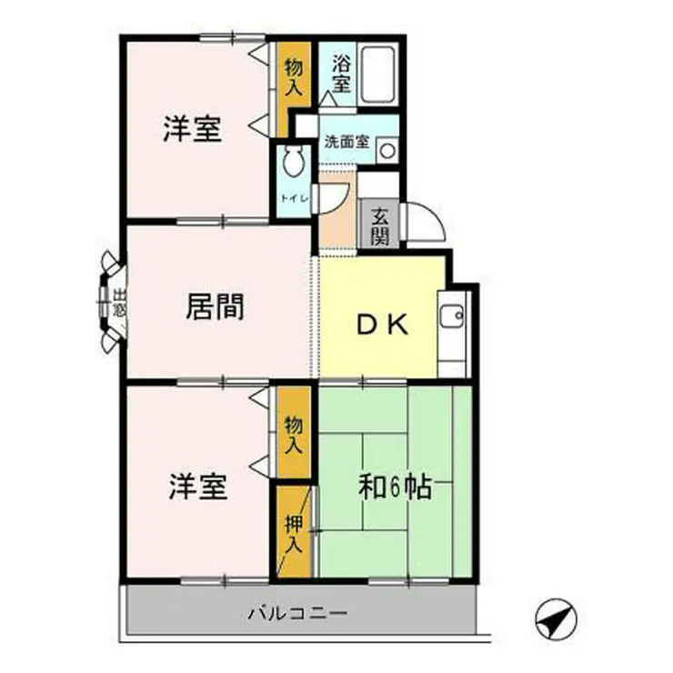 サンパール八千代 1階階 間取り