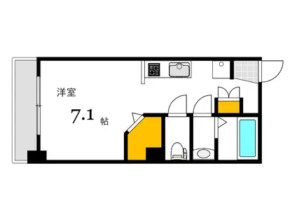 グレース本川 (ワンルーム/4階)の間取り写真