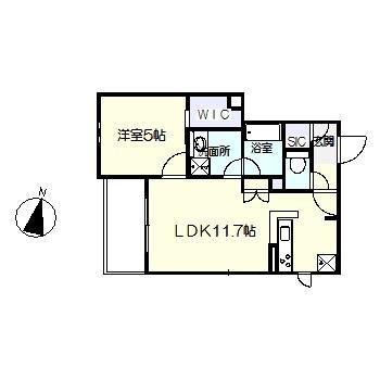 リオ・リヴィエール(1LDK/3階)の間取り写真