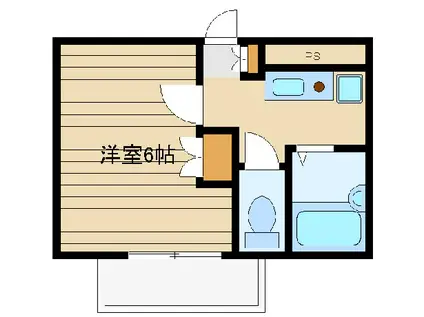 エメラルドV(1K/1階)の間取り写真