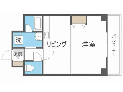 AMMS18(1DK/1階)の間取り写真