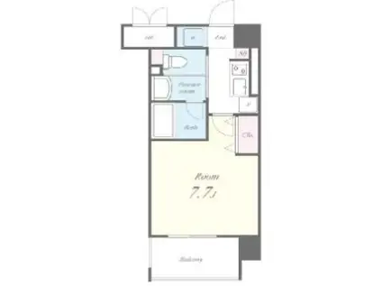 グランディール浅草(1K/3階)の間取り写真