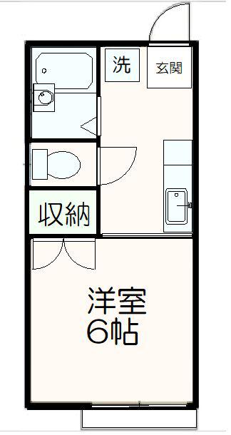 メゾンドエメラルドII(1K/2階)の間取り写真