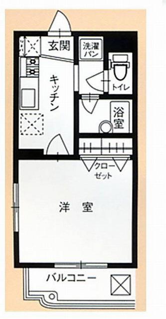 メゾン南風(1K/2階)の間取り写真