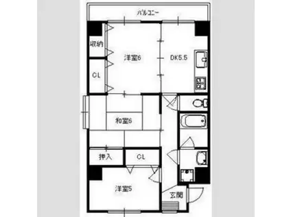 ノーブル601(3DK/2階)の間取り写真