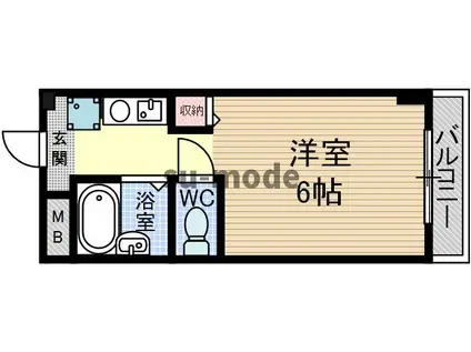 アネックス西村(1K/4階)の間取り写真