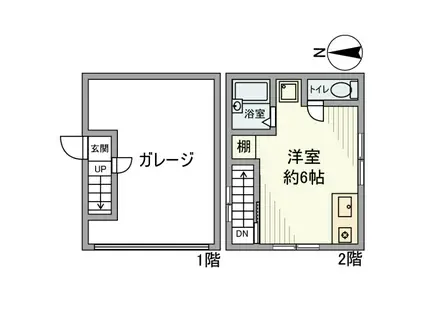 般若寺町戸建(ワンルーム/1階)の間取り写真