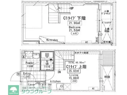 GRAND PASEO駒沢大学(1LDK/1階)の間取り写真