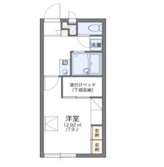 レオパレスAYUNA(1K/2階)の間取り写真