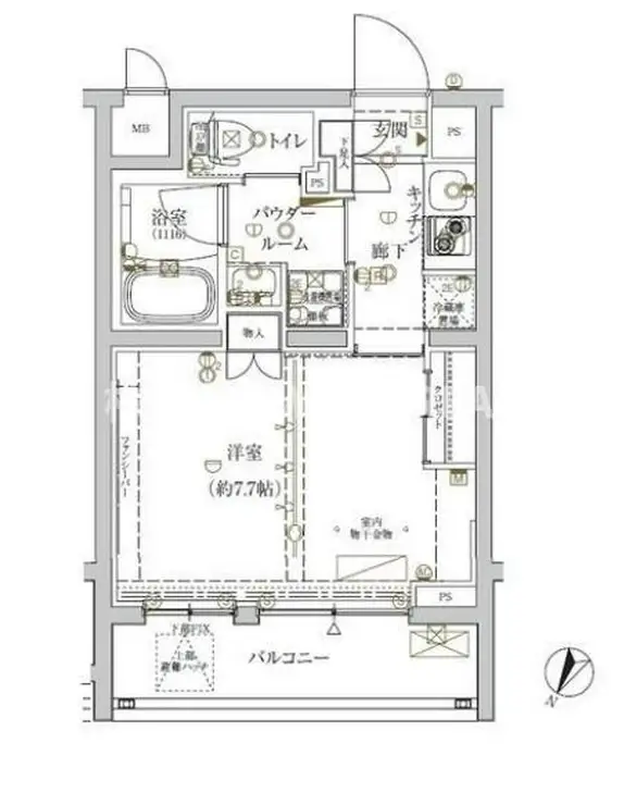 クレイシア新宿ノース 1階階 間取り