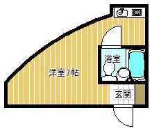 阪本ビル(ワンルーム/5階)の間取り写真