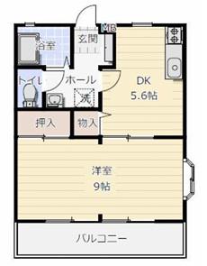 サンライフ広峰(1DK/2階)の間取り写真