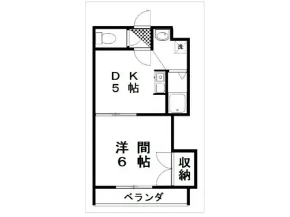 コーポエルム(1DK/4階)の間取り写真