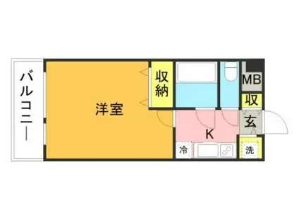 メゾン・ド・城西(1K/1階)の間取り写真