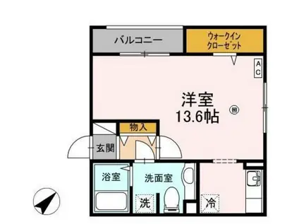 ESTATE(ワンルーム/2階)の間取り写真