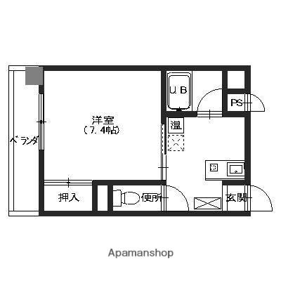 グラウィス(1K/2階)の間取り写真