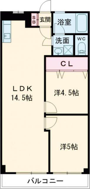 フィレンツェ弥富第一(2LDK/6階)の間取り写真