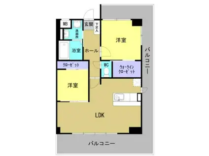 SEAGARDEN船小路(2LDK/5階)の間取り写真