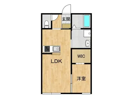 グランソーレ(1LDK/2階)の間取り写真